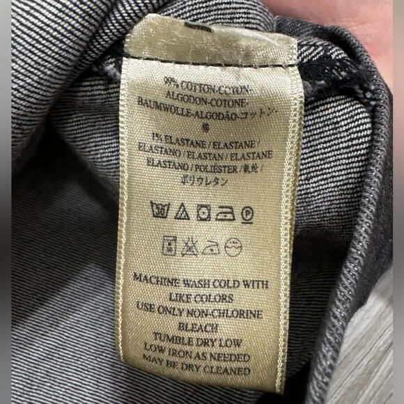 Free People ‘Old School Love’ Jumper Black Denim Overall Button Dress- Size 4 - Picture 6 of 6